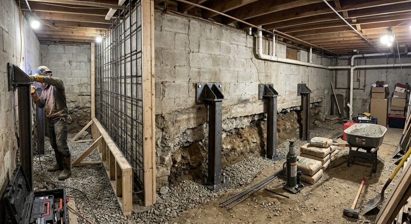 Basement Stabilization in Chantilly, VA
