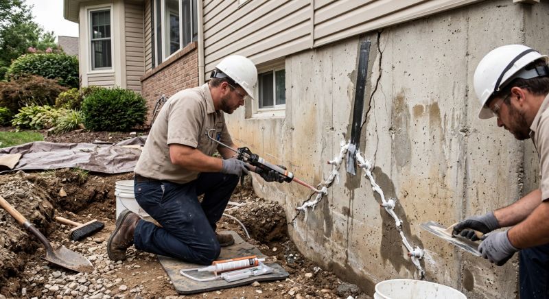 Cracked Foundation Repair in Rockville, MD