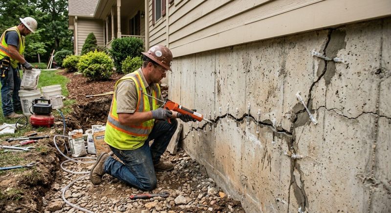 Cracked Foundation Repair in Triangle, VA