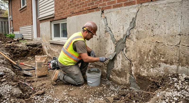 Foundation Crack Repair in Purcellville, VA