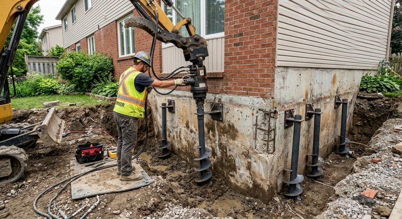 Helical Piers Installation in Chantilly, VA