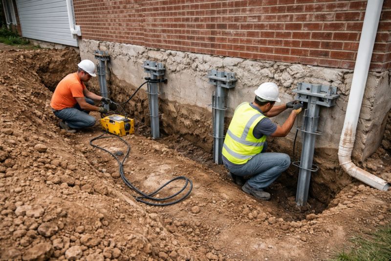 Helical Piers Installation in Chantilly, VA