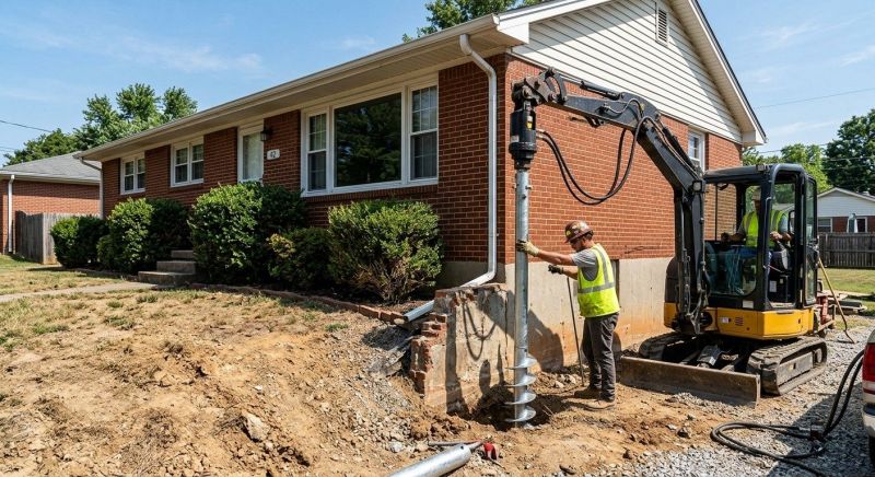 Helical Pile Installation in Chantilly, VA
