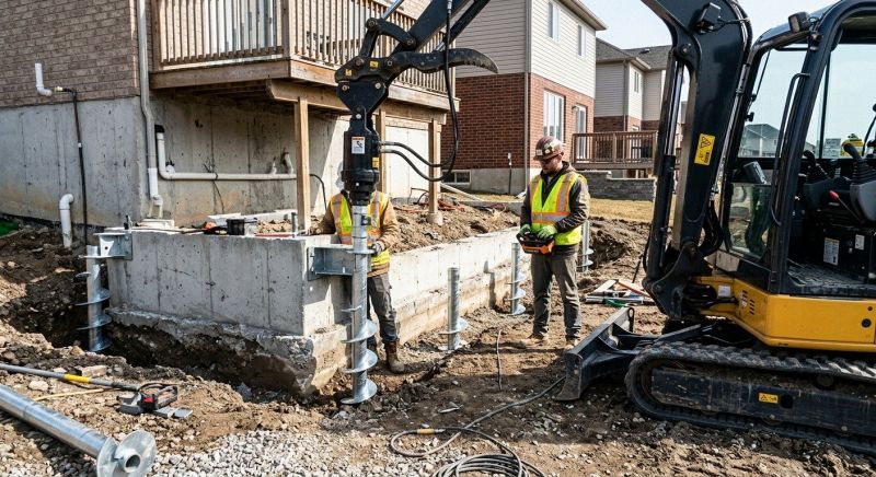 Helical Pile Installation in Chantilly, VA