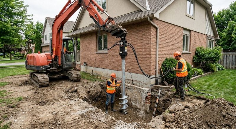 Helical Pile Installation in Chantilly, VA