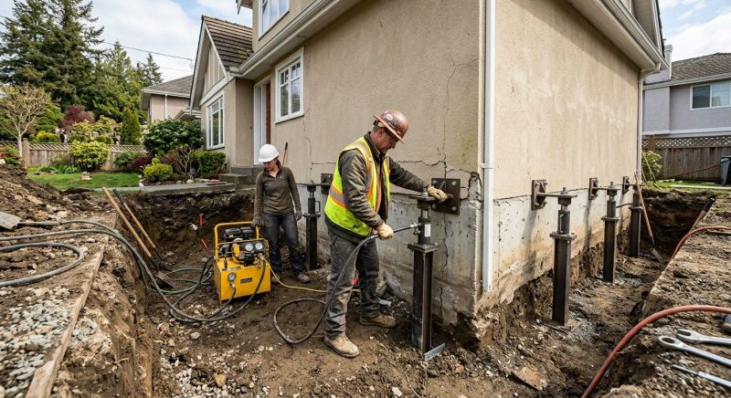 Sinking Foundation Repair in Fauquier County, VA