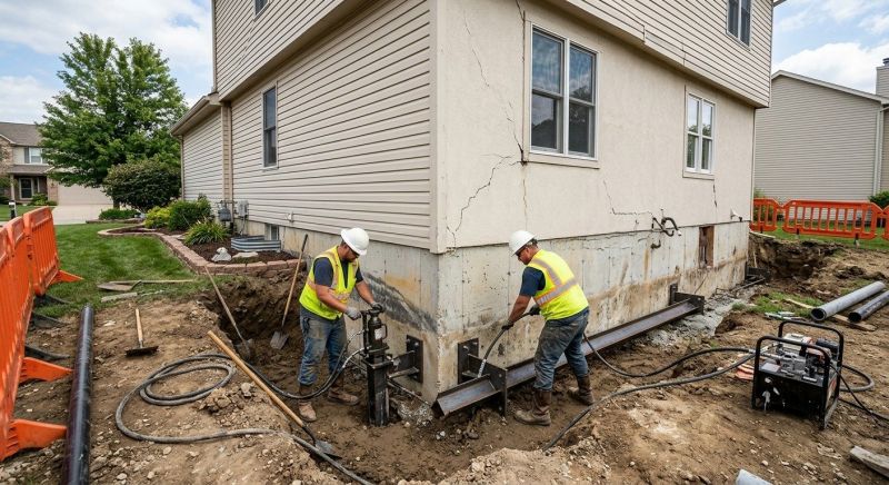 Sinking Foundation Repair in Gaithersburg, MD
