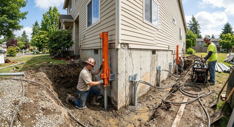 Sinking Foundation Repair in Lorton, VA
