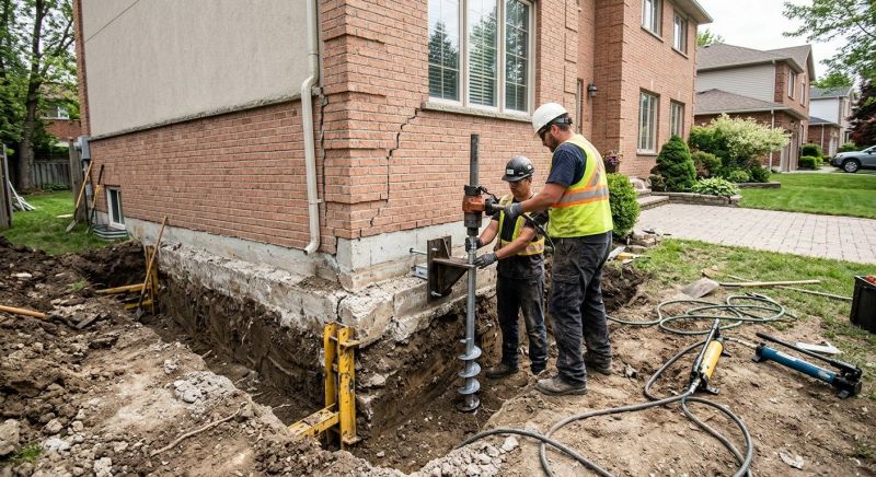 Sinking Foundation Repair in Round Hill, VA